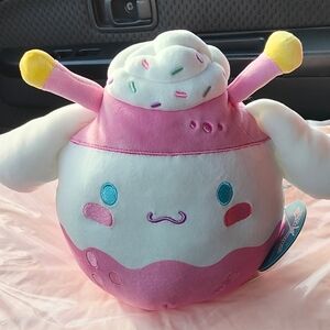 Plush Cupcake Toy - Pink and White